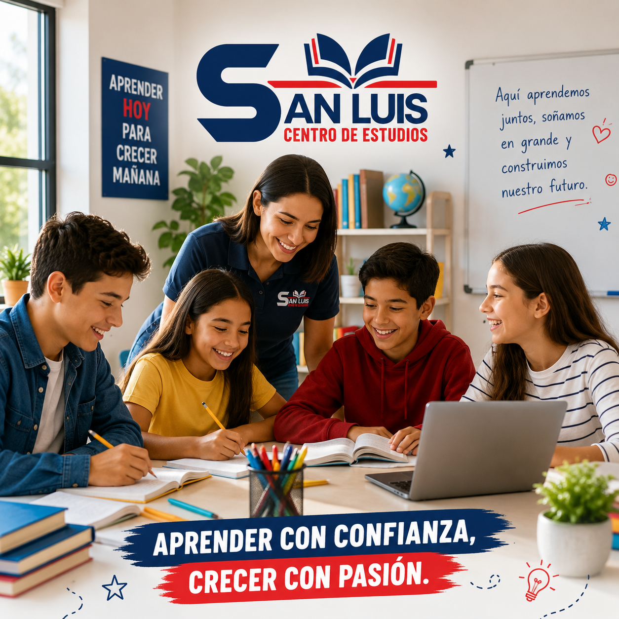 Estudiantes aprendiendo en SAN LUIS Centro de Estudios